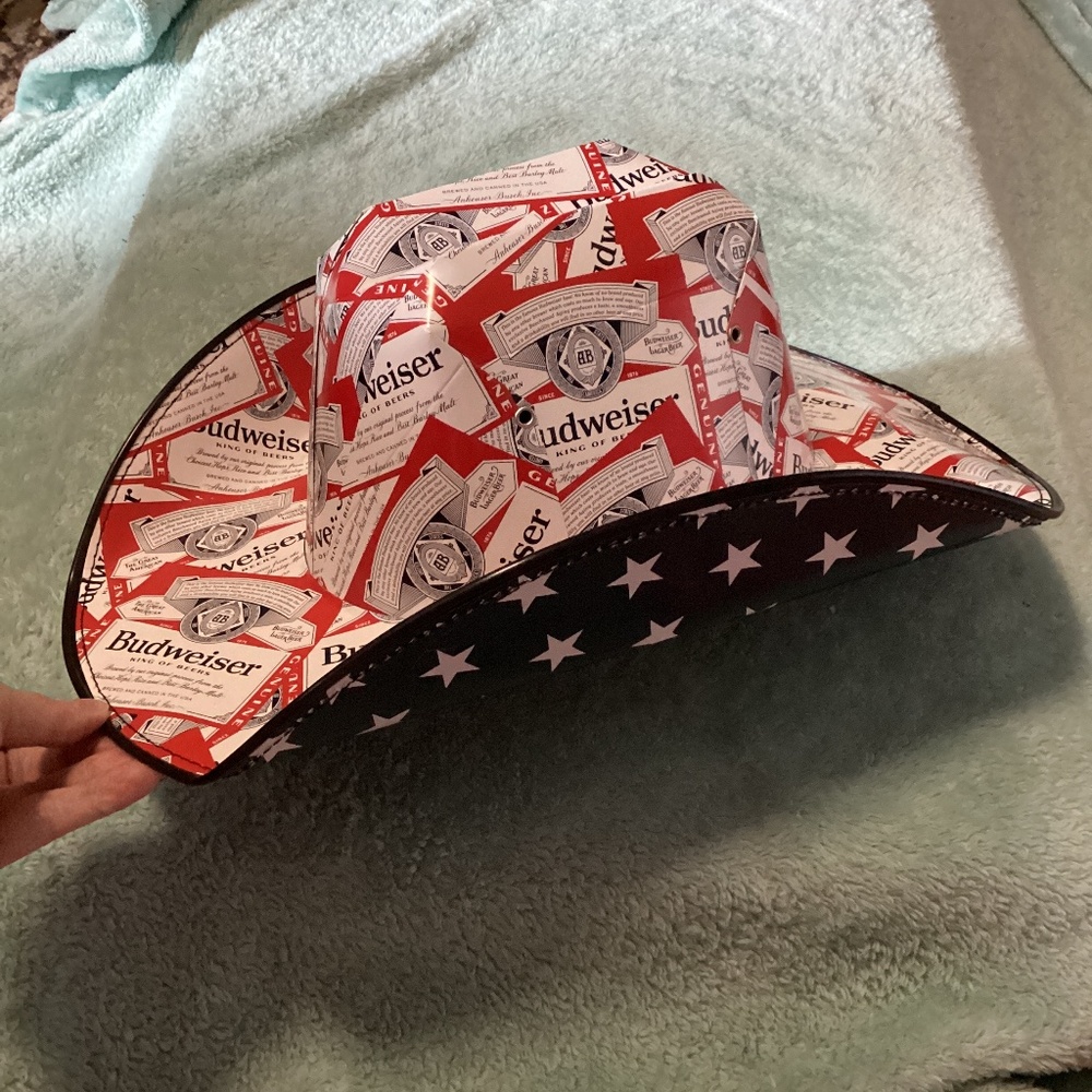 Budweiser Beer Box Cowboy‎ Hat ~One Size Fits Most Anheuser Busch - Picture 2 of 5